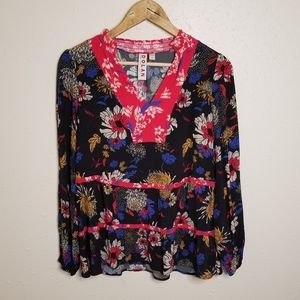 Dolan Floral Long Sleeve Blouse Top